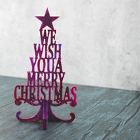 Szecl - Molde de silicona para decoración de mesa de Navidad con texto en inglés "We Wish You A Merry Christmas Letter Word" - Arteztik
