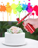 Portable Air-Brush Kit with Compressor - Air-Brush Paint Gun Kit - Cordless Airbrush Compressor, USB Rechargeable - Airbrush for Cake Decorating, Cookie, Models, Painting, Nail, Shoe, Clothing (Red) - Arteztik
