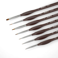 Nicpro - Juego de pinceles de pintura en miniatura, 7 pinceles para acuarela acrílica, pintura de roca y pintura por número para adultos, vienen con estuche - Arteztik
