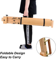 T-SIGN - Caballete para pintura de madera, trípode portátil, caballete de madera de haya, diseño plegable, altura ajustable de 36.5 a 75.5 pulgadas, bandeja grande ajustable para pintura, bocetos, exhibición - Arteztik
