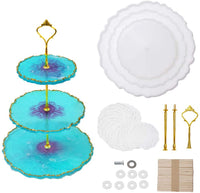 QxHPIE - Molde de resina reutilizable para decoración del hogar, soporte de 3 niveles para tartas - Arteztik
