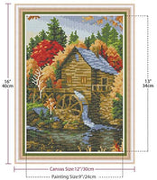 Kit de pintura de diamante 5D con perforación completa, paisaje campestre, pintura de bordado con diamantes de imitación, arte para decoración de pared del hogar, 12 x 16 pulgadas - Arteztik
