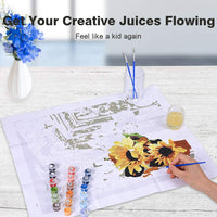 Colorwork - Kit de pintura al óleo para niños y adultos, pintura de dibujo con pinceles de 12 pulgadas de ancho x 16 pulgadas de largo, juego de 4 piezas - Arteztik
