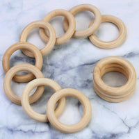 SKPPC 36 anillos de madera naturales sin terminar con círculo de madera para anillos de cortina de bricolaje, joyería colgante y fabricación artesanal, 2.4 in - Arteztik
