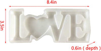 Moldes de resina para letras, moldes de amor, moldes de resina epoxi para hacer posavasos caseros, decoración del hogar, cartel del hogar, decoración para colgar en la pared - Arteztik
