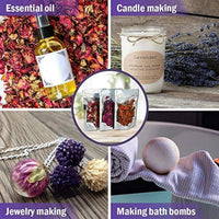 YoleShy flores secas, kit de hierbas secas naturales para baño, fabricación de jabón, fabricación de velas, 9 bolsas incluyen lavanda seca, pétalos de rosa, flor de jazmín, gomphrena Globosa y más - Arteztik

