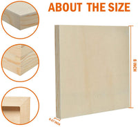 Pomeat - 6 paneles de madera de 7.9 x 7.9 in, tableros de madera de abedul sin acabar, paneles de madera para pintura, dibujo y manualidades - Arteztik
