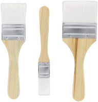 US Art Supply - Juego de 3 pinceles de cerdas sintéticas de diferentes tamaños para pintura, manchas, barnices, pegamento y Gesso - Arteztik
