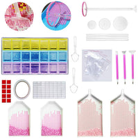 65 Pieces Diamond Painting Tools 5D DIY Diamond Painting Set Including Newest Round Wheel Diamonds Sticky Pens 21 Slots Diamond Embroidery Box and Big Trays for Adults or Kids - Arteztik
