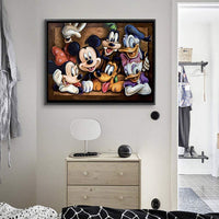 Karyees Kit de pintura por números de 20.0 x 16.0 in, pintura al óleo por números Mickey &Duck DIY lienzo por números de pintura acrílica, kits de manualidades para decoración de pared del hogar, Mickey Mouse y Donald Duck - Arteztik
