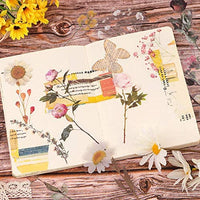 NogaMoga - Juego de 6 pegatinas decorativas con diseño de flores, diseño de plantas de la naturaleza, tamaño grande, pegatinas decorativas transparentes con forma especial para álbumes de recortes, arte, manualidades, diarios de balas - Arteztik
