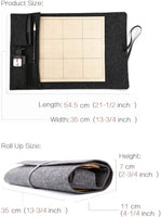 Qiming Wenfang Juego de pinceles chinos Sumi Set de pinceles para caligrafía china, tinta, papel de escritura, juego de piedras de tinta con alfombrilla de fieltro enrollable portátil (5 unidades) - Arteztik
