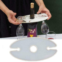 Soporte de silicona para copas de vino, molde de resina para molde de copa, herramienta de epoxi, moldes de silicona, estante para botellas, bandeja de cristal, herramientas de resina, manualidades (2 portavasos + 4 posavasos) - Arteztik
