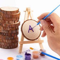 SENMUT - 25 rebanadas de madera natural sin terminar con adornos navideños para manualidades (3,0 – 3,5 pulgadas) - Arteztik
