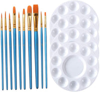 Elisel - Juego de 10 pinceles de acuarela para niños y adultos para crear pintura artística - Arteztik
