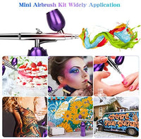 Kit de aerógrafo de mano, mini compresor de aire portátil pistola de pulverización de una sola acción USB recargable juego de aerógrafo para maquillaje, decoración de tartas, arte de decoración de uñas, pintura de tatuajes de manicura - Arteztik
