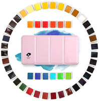 Colores Paul Rubens Artist Grado Acuarela Pasteles Sólidos de Viaje Bolsillo Set Gouache Pintura con Caja de Metal - Arteztik
