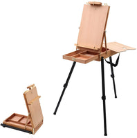 Caballete francés de madera de haya ligera con trípode de aluminio - Arteztik
