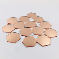 NUORUI - 100 azulejos de mosaico de espejo hexagonal de 1.0 in, color oro rosa para proyectos de manualidades - Arteztik
