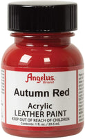 Angelus Pintura acrílica para cuero, color rojo otoño, 5 unidades - Arteztik
