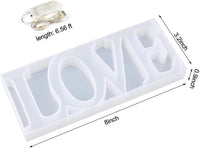 Let's Resina - Molde de resina para letrero de amor, molde de resina epoxi para decoración de mesa, con una luz de hadas para crear tu sueño de resina romántica, regalo ideal para el día de San Valentín - Arteztik
