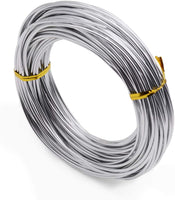 Famgee 65.6 Ft alambre de aluminio plateado flexible de metal para manualidades, escultura manual, esqueleto de muñeca, fabricación de joyas (0.079 in de grosor, plata) - Arteztik
