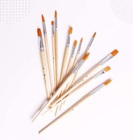 Scrawls Art - Juego de 12 pinceles de acuarela para pintar, redondos y planos, para acuarela y pintura de acuarela - Arteztik
