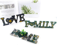 SNNplapla - Molde de resina 3D, diseño de Mr & Mrs Love Home Family con texto en inglés "Sillcone" - Arteztik
