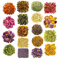 Hierbas secas y flores para hechizos de brujería – Paquete de 18 bolsas de flores secas a granel – Ideal para hacer velas DIY Kit Jabón Aceite Esencial Resina Labial Brillo Incluye Pétalos de Rosa de Lavanda Jazmín - Arteztik
