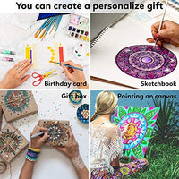 Mandala Stencil Dot Set de pintura – 48 piezas juego de 36 plantillas de mandala, plantillas de pintura, 2 tamaños diferentes, 1 bolsa azul con cremallera, 10 pinceles de pintura de artista para proyectos de pintura de roca, muebles de pared de madera - Arteztik
