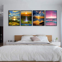 SIIYIX 6 juegos de pintura de diamante 5d para decoración de pared del hogar, 12 x 16 pulgadas - Arteztik
