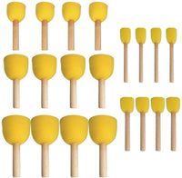 Micent - Juego de 20 esponjas redondas de tamaño surtido, juego de brochas para niños, herramientas de pintura de esponja, para pintar - Arteztik
