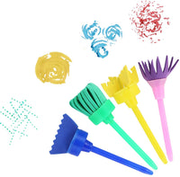 Nuolate2019 - Juego de pinceles de esponja para pintura de niños (42 piezas) - Arteztik
