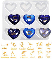 Stiesy - Moldes de resina de silicona con 12 constelaciones de resina epoxi, relleno de suministros para hacer joyas, llaveros, manualidades, manualidades, manualidades, herramientas - Arteztik
