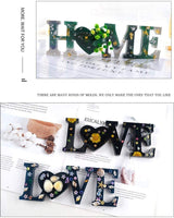 Ioffersuper - Molde de silicona para letras, diseño romántico - Arteztik

