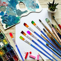 Anezus Juego de pinceles de pintura acrílica, 100 unidades, pinceles de acuarela pequeños, pinceles de nailon, pinceles para artistas de cabello para acuarela de aceite acrílico, pintura de uñas, arte de uñas, detalles en miniatura - Arteztik
