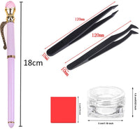 AAWWMI 36 piezas de herramientas de pintura y accesorios para bricolaje, incluyendo bolígrafos de punta, caja de bordado de diamantes, barro de perforación, pinzas para decoración de manualidades - Arteztik

