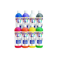 Colorations pintura Tempera simplemente lavable, Rainbow Plus 8 unidades (16 oz. Cada uno) – Se lava fácilmente – colores vibrantes, rica cobertura – se seca a un acabado mate – pintura de aula económica - Arteztik
