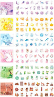 Doraking 300 pegatinas para decoración de conejos de dibujos animados para álbumes de recortes Bujos, 6 temas bonitos conejos pegatinas (amarillo) - Arteztik
