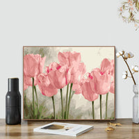 Números de pintura para adultos y niños, pintura de tulipanes por números, pintura acrílica por números, kit de pintura para el hogar, pared, salón, dormitorio, decoración, tulipanes rosas - Arteztik
