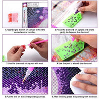 XPCARE Juego de pintura de diamante, redondo completo taladro DIY 5D pintura de diamante por número Kits Luna para decoración de pared hogar adultos y niños 12.0 x 12.0 in, HC-502 - Arteztik
