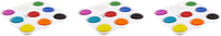 Sax 402321 - Juego de 9 tartas de pintura con bandeja (no tóxicas, 2 1/4 x 3/4 pulgadas), varios colores - Arteztik
