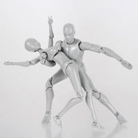 Aslion 2 piezas 2.0 figura de acción masculina femenina modelo para SHF Body Kun Doll PVC Body-Chan DX Set (macho y hembra) - Arteztik

