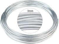 Obmwang - Alambre de aluminio plateado de 32,8 pies con 1 alicate de nariz lateral, alambre de metal flexible para esqueletos de muñecas, manualidades de bricolaje, decoraciones de Halloween (0.118 in de grosor) - Arteztik
