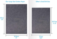 Selizo 100 hojas de papel de calco de transferencia de carbono negro para madera, papel, lienzo y otras superficies de arte (9.0 x 13.0 in) - Arteztik
