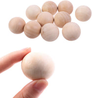 Bolas de madera redondas para manualidades, tamaño 25, 30, 35 y 1.575 in (0.984 in) - Arteztik
