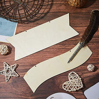 Cartel de madera colgante sin terminar en blanco para colgar placa de madera decorativa rebanadas de madera con cuerdas para pirografía, pintura, escritura en casa, manualidades, suministros pre-encordados (beige, 8) - Arteztik
