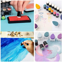 40pcs Esponja Dauber Arte Dedos Daubers con Caja de Almacenamiento para Pintura Dibujo Tinta Crafts Tiza - Arteztik

