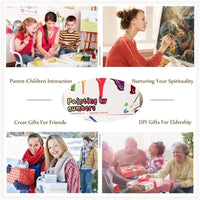 Ifymei - Pintura por números para niños y adultos y principiantes, kit de regalo de pintura en lienzo para bricolaje, 16.0 x 20.0 in, coloridos dinosaurios - Arteztik

