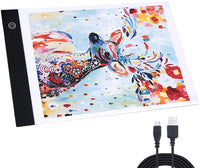 Caja de luz LED A4 con luz LED ajustable, para pintar con diamantes 5D - Arteztik
